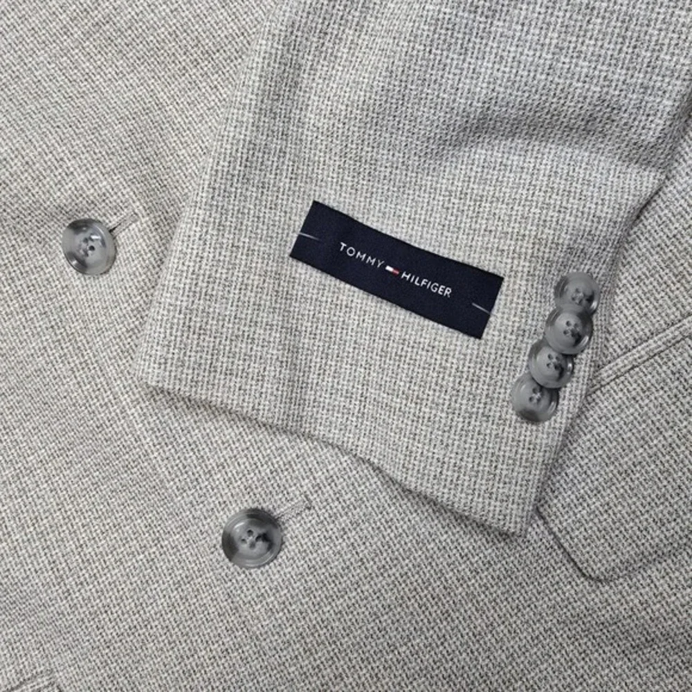 Tommy Hilfiger Conrad‎ Sport Coat Mens 38R White Tan Modern Fit Blazer $295 NEW